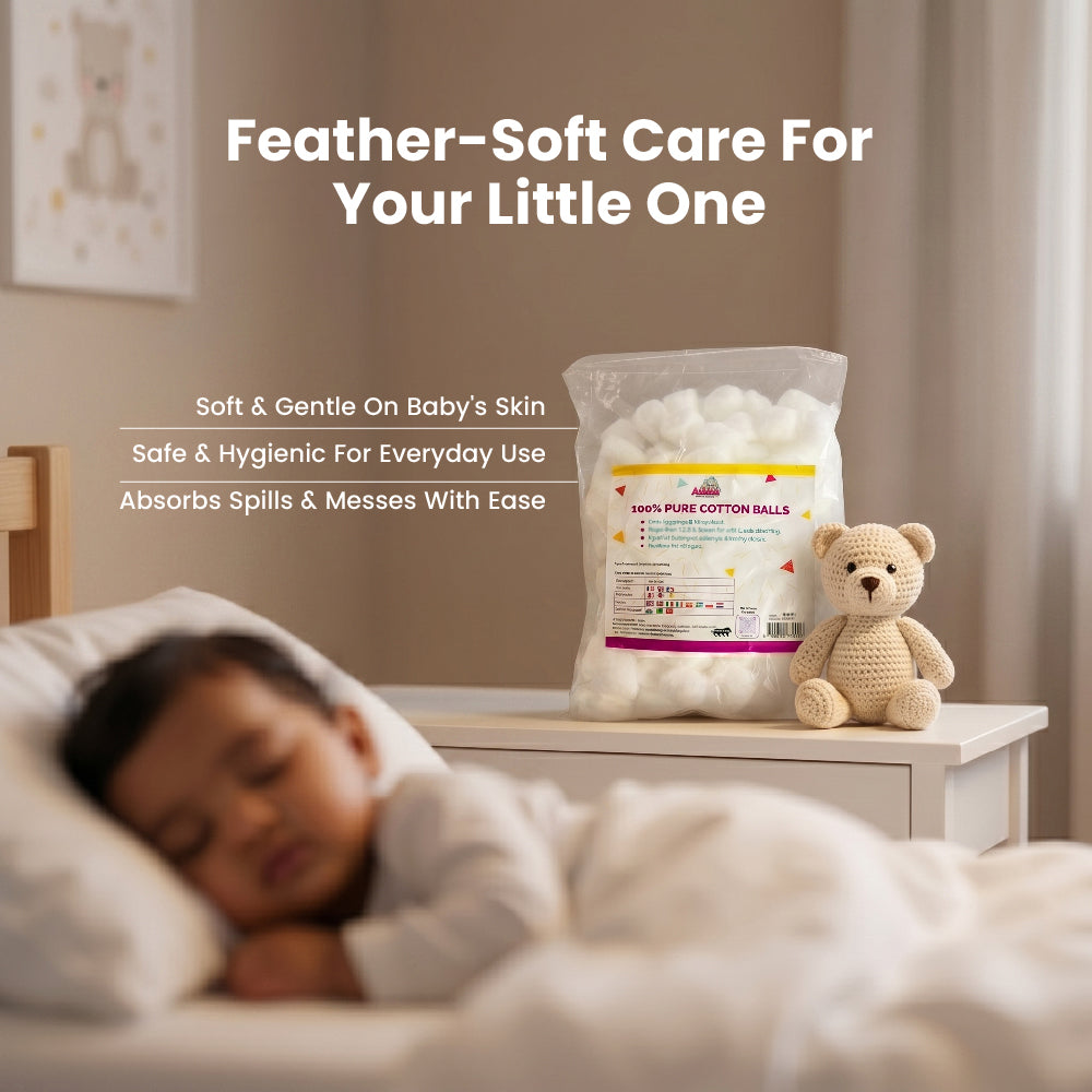 Adore 100 Percent Pure Cotton Balls Pack Of 100 - White
