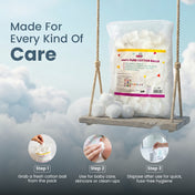 Adore 100 Percent Pure Cotton Balls Pack Of 100 - White