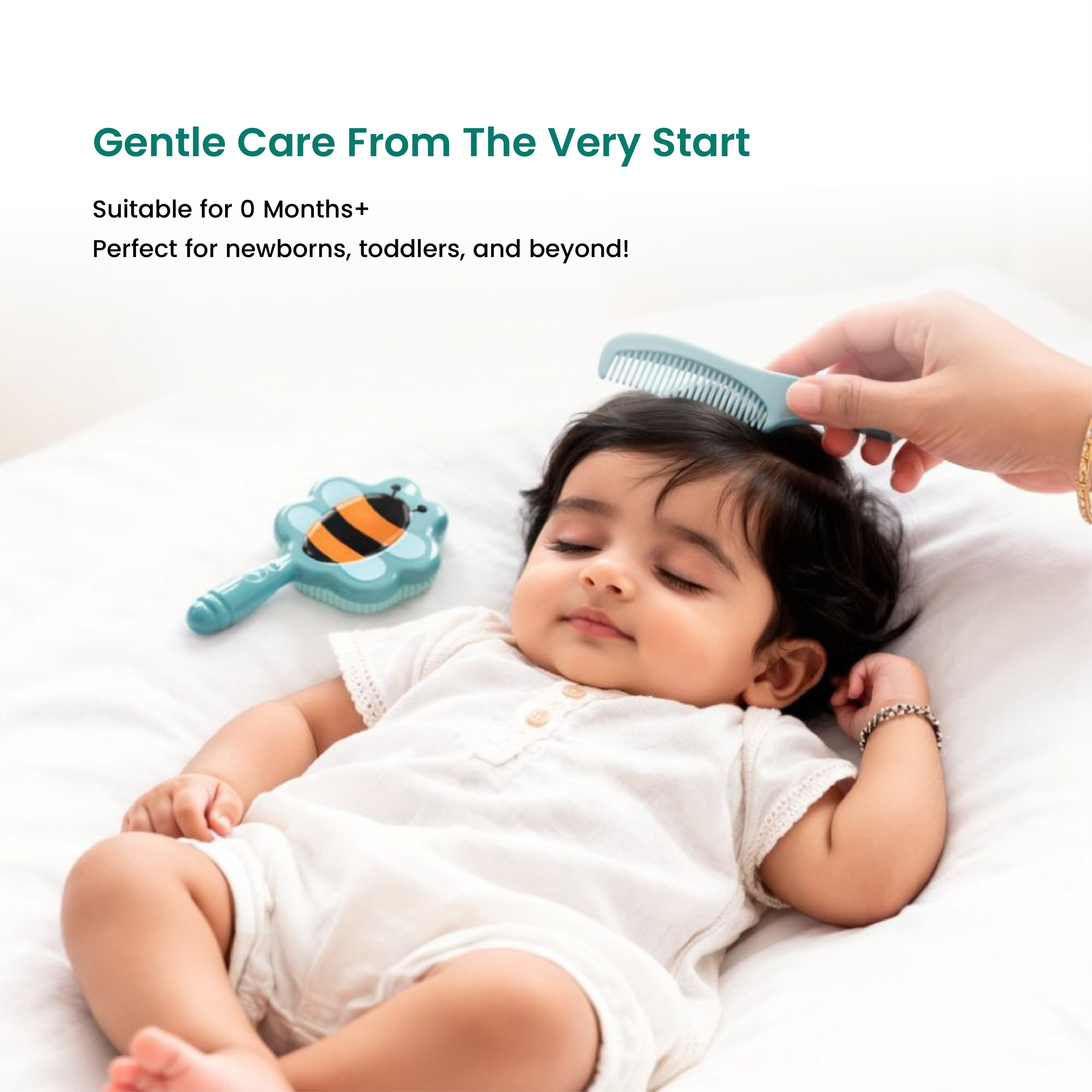 Adore Jungle Fun Baby Brush & Comb Set- Honey Bee