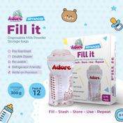 Adore Fill It! Milk Powder Storage Bag - Pack of 12