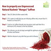 Nature's Next Raw Pure Kashmiri Mongra Saffron Strands - 1 gm