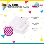 Adore Honey Comb Cotton Square Pads Pack of 60 pieces