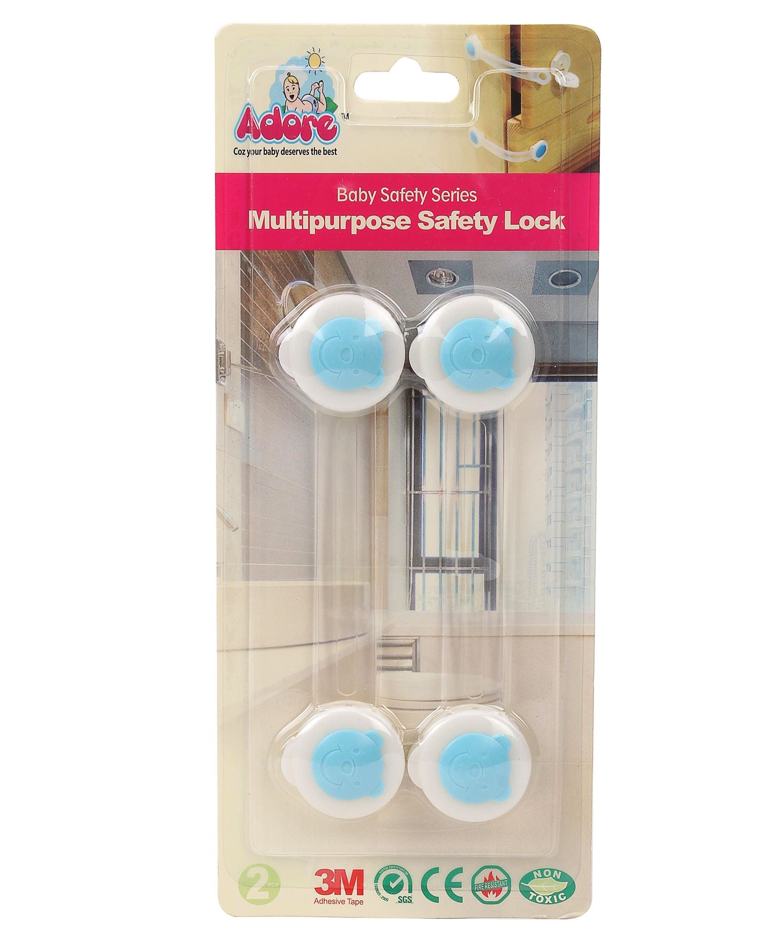 Adore Baby Multipurpose Safety Lock Pack of 2 - 16 cm