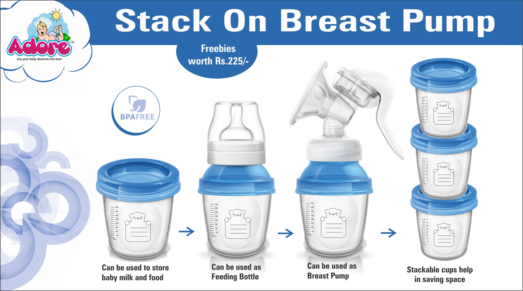 Adore Stack On Breast Pump