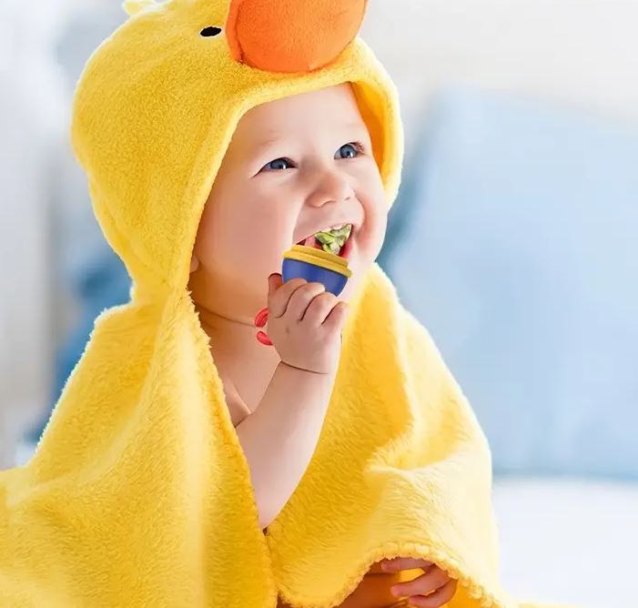 Adore Twig! Silicone Food/Fruit Nibbler with Safety Head, Soft Pacifier/Feeder - Blue