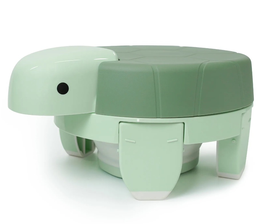 Adore Turtle 4 in 1 Potty Trainer with First Ever Bio Degradable Baby Potty Chair Liner  20 Bags - Green
