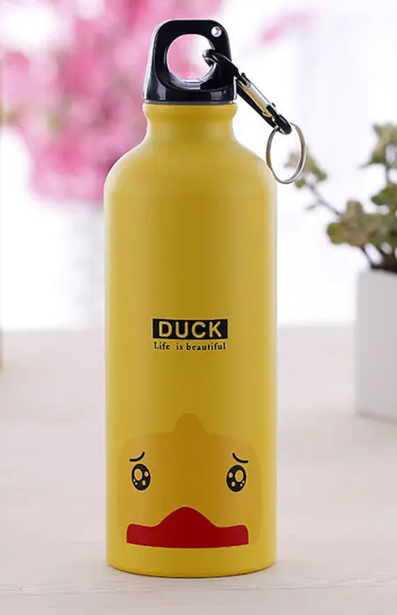 Adore Water Era Aluminum Kids Water Bottle 500ml - Duck Yellow
